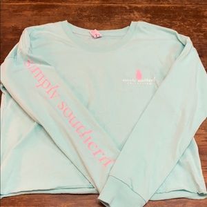 Cropped Long Sleeve Simply Southern Tee